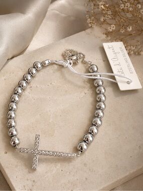 Cate d’ Argent Sterling Silver Cross Bracelet